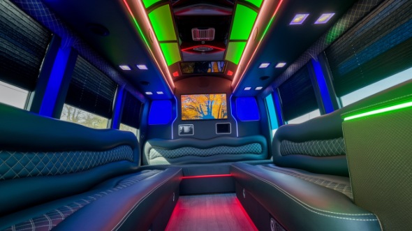 party bus rental interior cleveland
